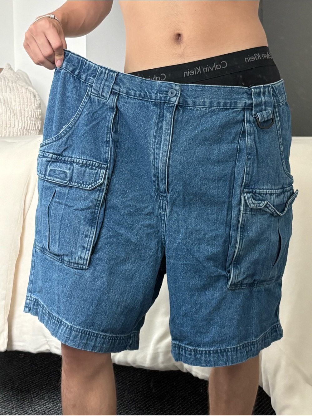 Super baggy Sun River vintage blue jorts